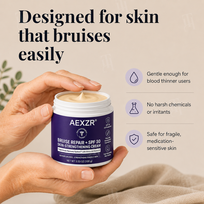 AEXZR® Bruise Repair + SPF 30 Skin-Strengthening Cream🌿🌿 Finally, skincare that works with your skin, not against it.